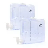 Bar Amigos Doppelpack mit 2 schmalen Kühlschrank-Wasserspendern, 3 l, mit Wasserhahn, Kunststoff, PETG, Reise-Desktop-Behälter, nachfüllbar, Regal, Büro, Camping