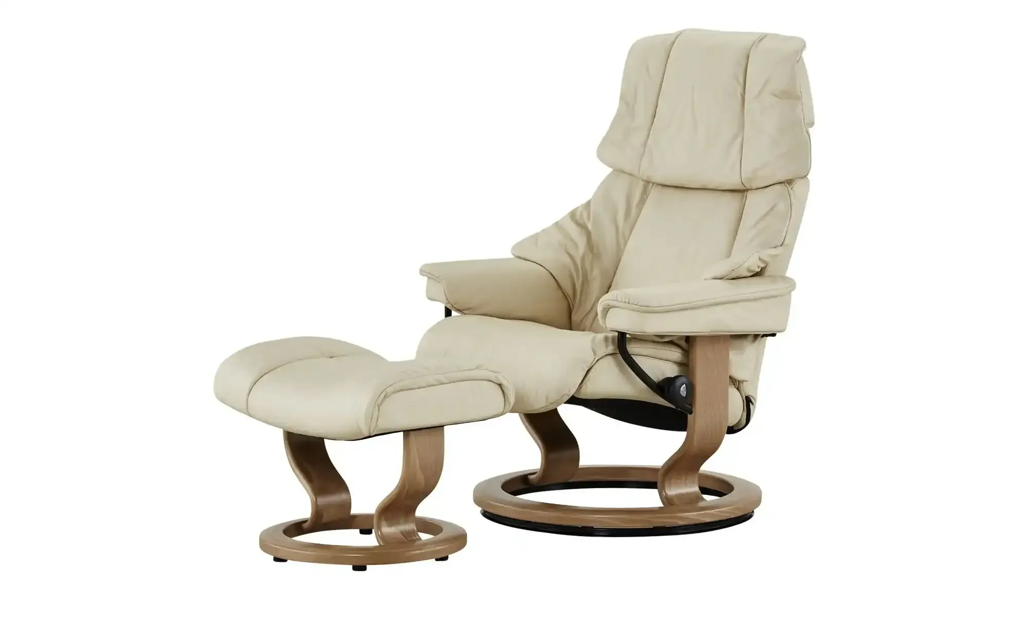 Stressless Relaxsessel mit Hocker  Reno S , creme , Maße (cm): B: 75 H: 106 T: 75.0