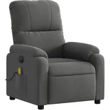 vidaXL Massagesessel mit Liegefunktion Mikrofaser 89,5 x 103,5 x 0 cm Dunkelgrau elektrisch
