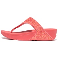 FitFlop Damen LULU Glitter Toe-Thongs Sandale, Rosige Koralle, 40 EU