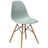 Vitra Stuhl Eames Plastic Side Chair DSW 83x46.5x55 cm hellgrau, Gestell:  eichefarbig, Designer Charles & Ray Eames