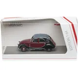 Schuco 452040110 - Citroen 2CV Charlsten Weinrot/Schwarz 1:64