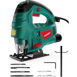 HYCHIKA Stichsäge 800W Max Holz Schnitttiefe 110mm ohne Akku + Sägeblatt + Sechskantschlüssel