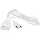 Unitec - 40916 Euro-Verlängerung mit Stecker und Kupplung, 2m, weiß