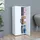[en.casa] Mehrzweckschrank, Weiß, Holzwerkstoff, 49x108x32 cm, Waschküche, Mehrzweckschränke