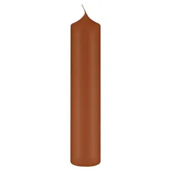 Kopschitz Kerzen lange schlanke Altarkerzen, Kaminkerzen Haselnuss 250 x Ø 40 mm, 4 Stück, Kerzen mit Dornbohrung in RAL Kerzengüte Qualität