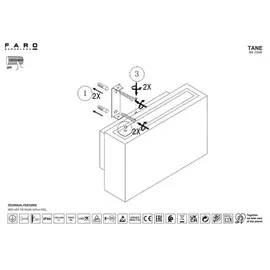 FARO Barcelona - TANE Wandleuchte Außenbereich 72269