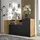 BIM Furniture Auris 180 x 82 x 42 cm Artisan Eiche / Schwarz Matt