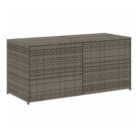 vidaXL Gartentruhe Grau 283L Poly Rattan