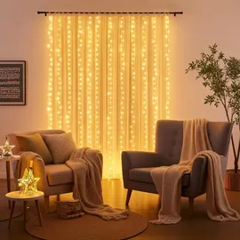 ideoon lights Lichtervorhang LED 3x3 m warmweiß