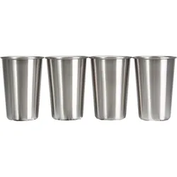 McKinley Edelstahl-Becher Set Campinggeschirr in silber, Größe Einheitsgröße - silber