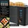 Arendo Frühstücks-Set Wasserkocher 1,5l, 2-Scheiben Toaster, 6er Eierkocher, Schwarz