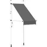 Balkonmarkise Klemmmarkise mit Handkurbel Balkon Sonnenschutz Klemm Markise