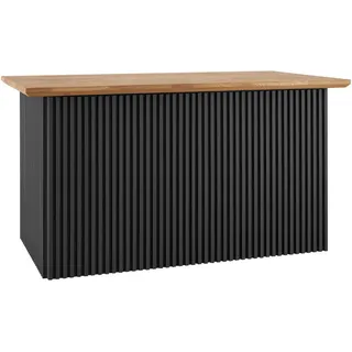 Carryhome Kücheninsel, Anthrazit, Holzwerkstoff, Eiche, massiv, einzeln stellbar, 160x88x90 cm, Küchen, Küchenmöbel, Kücheninseln