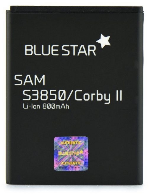 BlueStar Akku Ersatz kompatibel mit Samsung S3850 Corby II / Chat 335 800 mAh Austausch Batterie EB424255VU Smartphone-Akku