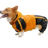 Froiny Hund Regenmantel Haustier Kleidung Overall wasserdichte Kleidung Walisisch Corgi Hund Regenmantel Kapuze Rain Pet Outfit