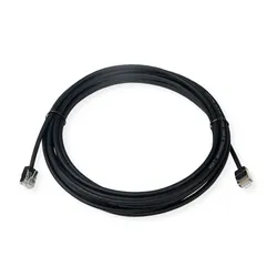 ROLINE U/FTP DataCenter Patchkabel Kat.6A (Class EA), LSOH, slim, extra kurzer Stecker, schwarz, 2 m
