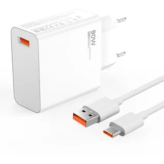 90W USB C Ladegerät Ladekabel für Xiaomi 15TPro Ultra 14T 14 Ultra 13T 12Pro,Redmi Note 14 Pro 13 Poco X6 X7 F7 Pad 7 Pro X5 M6 F6 GT Schnellladegerät mit 6A Typ C Ladekabel 1M Turbo Hyper Netzteil
