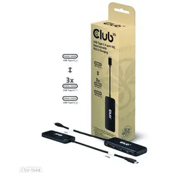 Club 3D USB Type-C 4-Port 10G Daten-Hub mit PD3.0 Ladefunktion