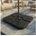 Hago Schirmständerplatten 4er Set HDPE befüllbar Schwarz