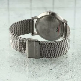 Jacob Jensen Herren-Quarzuhr Titan mit Meshband Mokka