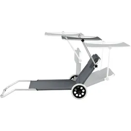 [en.casa] Lazkano Sonnenliege 150 x 62 x 60 cm Dunkelgrau