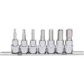 KS Tools 3/8" CHROMEplus Bit-Stecknuss-Satz Innensechskant, 7-tlg.