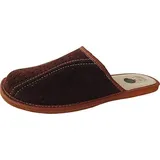 Hausschuhe Pantolette Latschen Wildleder Gr.40-41-42-43-44-45-46-47-48 BRAUN (Braun 2, EU Schuhgrößensystem, Erwachsene, Herren, Numerisch, M, 48) - 48 EU