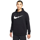 Nike Herren Dri-fit Hooded Sweatshirt, Black/(White), S