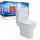 Sanicomfort Paros Stand-WC mit WC-Sitz Weiß spülrandlos