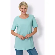 Classic Basics Longshirt CLASSIC BASICS "Doppelpack Shirts", Damen, Gr. 40, bunt (flieder, mint), 100% Baumwolle, unifarben, Rundhals, Shirts Longshirt