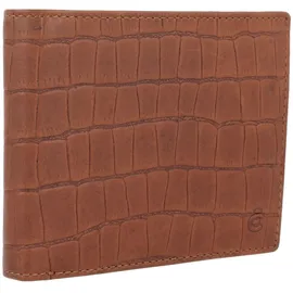 Esquire Croco Geldbörse RFID Schutz Leder 12 cm braun