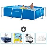 Intex Rahmenschwimmbecken rechteckig – 260x160x65 cm – Zubehör CB70 Blau No Size