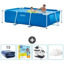 Intex Rahmenschwimmbecken rechteckig – 260x160x65 cm – Zubehör CB70 Blau No Size