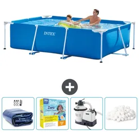 Intex Rahmenschwimmbecken rechteckig – 260x160x65 cm – Zubehör CB70 Blau No Size