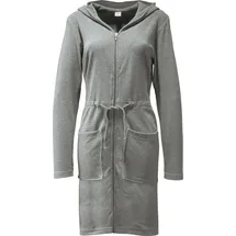 Erwin Müller REDBEST Damen-Bademantel Leichtfrottier hellgrau Größe 48/50