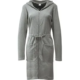 Erwin Müller REDBEST Damen-Bademantel Leichtfrottier hellgrau Größe 48/50