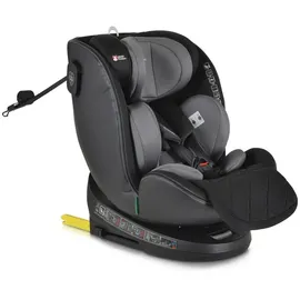 Cangaroo Kindersitz i-Size Castor (40-150cm) Gruppe 0/1/2/3 Isofix, Kopfschutz grau - Grau/Schwarz