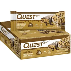 Quest Nutrition Quest Bars Dipped (12x50g) Chocolate Chip Cookie Dough EINHEITSFARBE 12 x 50 g