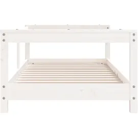 vidaXL Kinderbett Hausbett 70 x 140 cm Kiefer massiv weiß