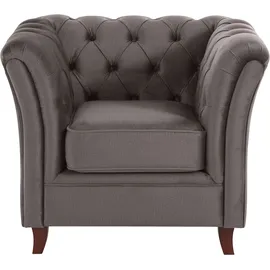 Home Affaire Chesterfield-Sessel Reims Polyester 98 x 76 x 88 cm Braun