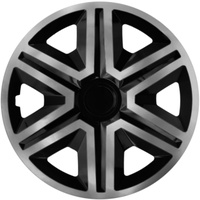 Luckyberg Radkappen 14 Zoll Action | Zierkappen in vielen Farben, Radzierblenden 4er-Set für die meisten Automarken und Stahlfelgen. Felgenabdeckung für Autofelgen. (14" - Graphite/SCHWARZ)