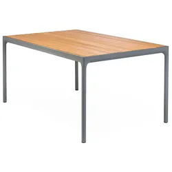 Outdoortisch Four Houe Tischplatte Bambus braun, Designer Henrik Pedersen, 75x160x90 cm