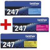 Brother 3er-Set Jumbo-Toner »TN-247C/M/Y« blau