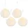 GLOBO Lampion Edelstahl/Kunststoff 30x55 cm 4er Set weiß