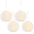 GLOBO Lampion Edelstahl/Kunststoff 30x55 cm 4er Set weiß