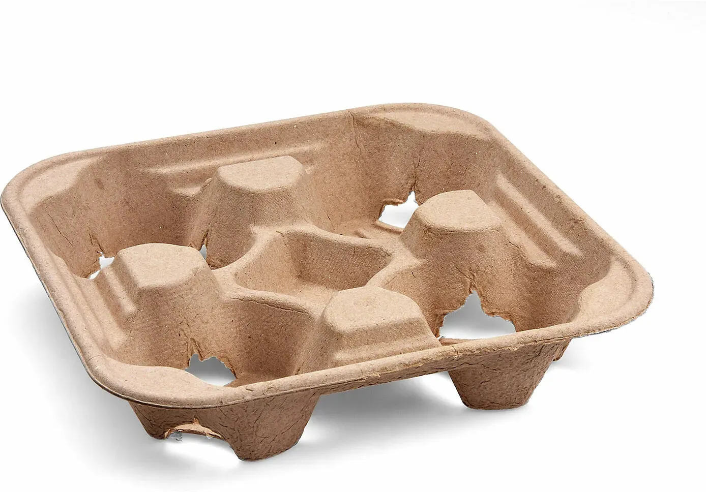 Getränkehalter Tragetablett Becherhalter 4 Becher Coffee to Go 22x22cm,  50 Stk.