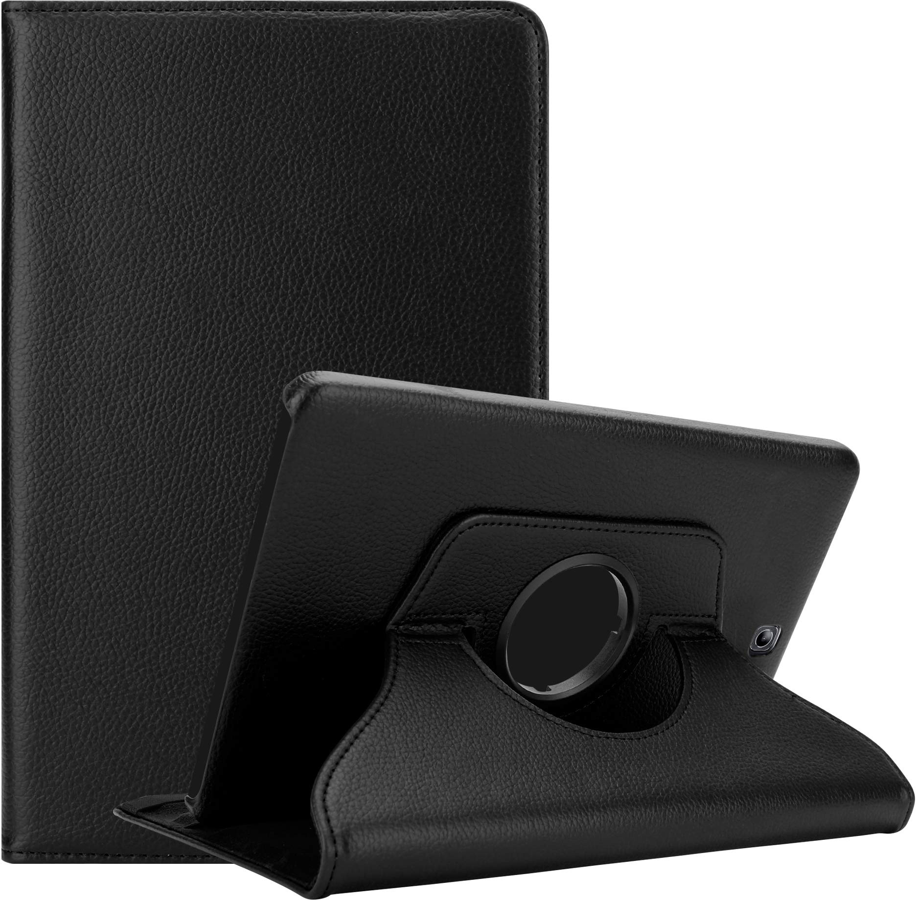 Cadorabo Hülle kompatibel mit Samsung Galaxy Tab S2 (8 Zoll) Tablethülle ohne Auto Wake Up aus Premium Kunst Leder Flip Klappbare Stoßfeste Cover Hülle für Galaxy Tab S2 (8 Zoll) Tasche in Schwarz