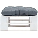 vidaXL Garten-Paletten-Hocker weiß/grau