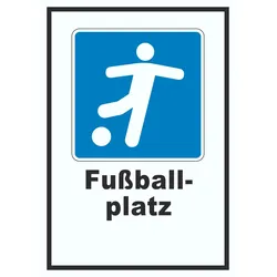 Fußballplatz Schild A4 (210x297mm)
